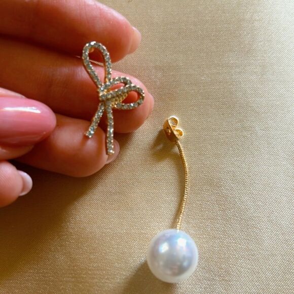 bohemian bow drop earrings A473 - Picture 2 of 5